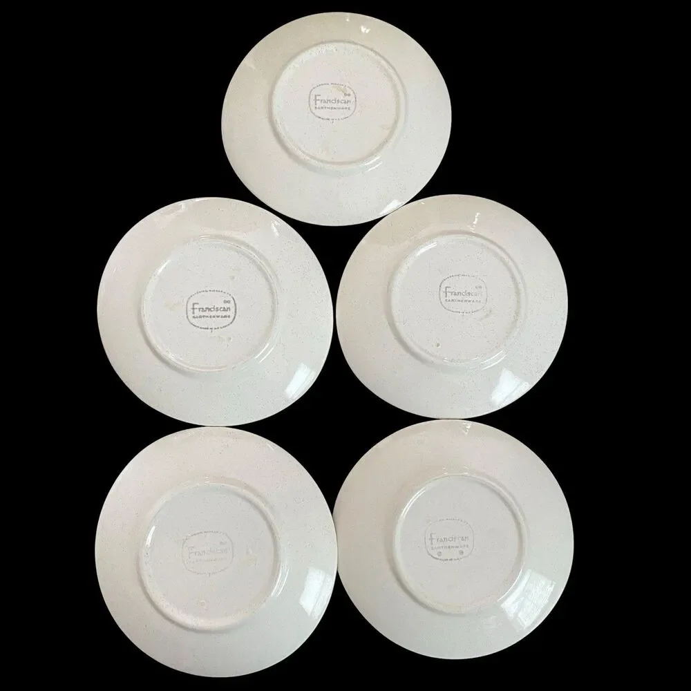 5 Vintage Franciscan Starburst Saucers 6.
